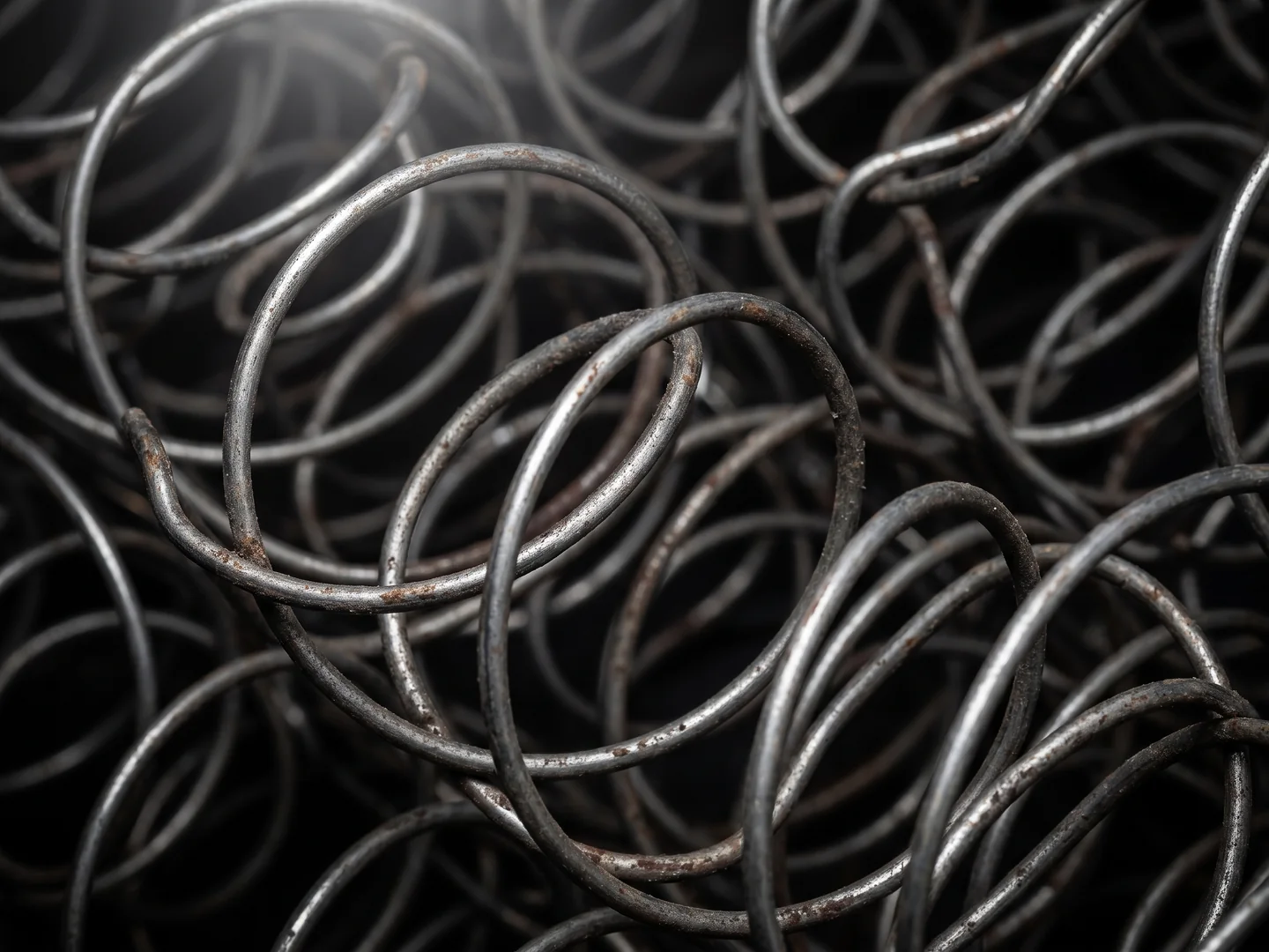 Loose processed spring steel