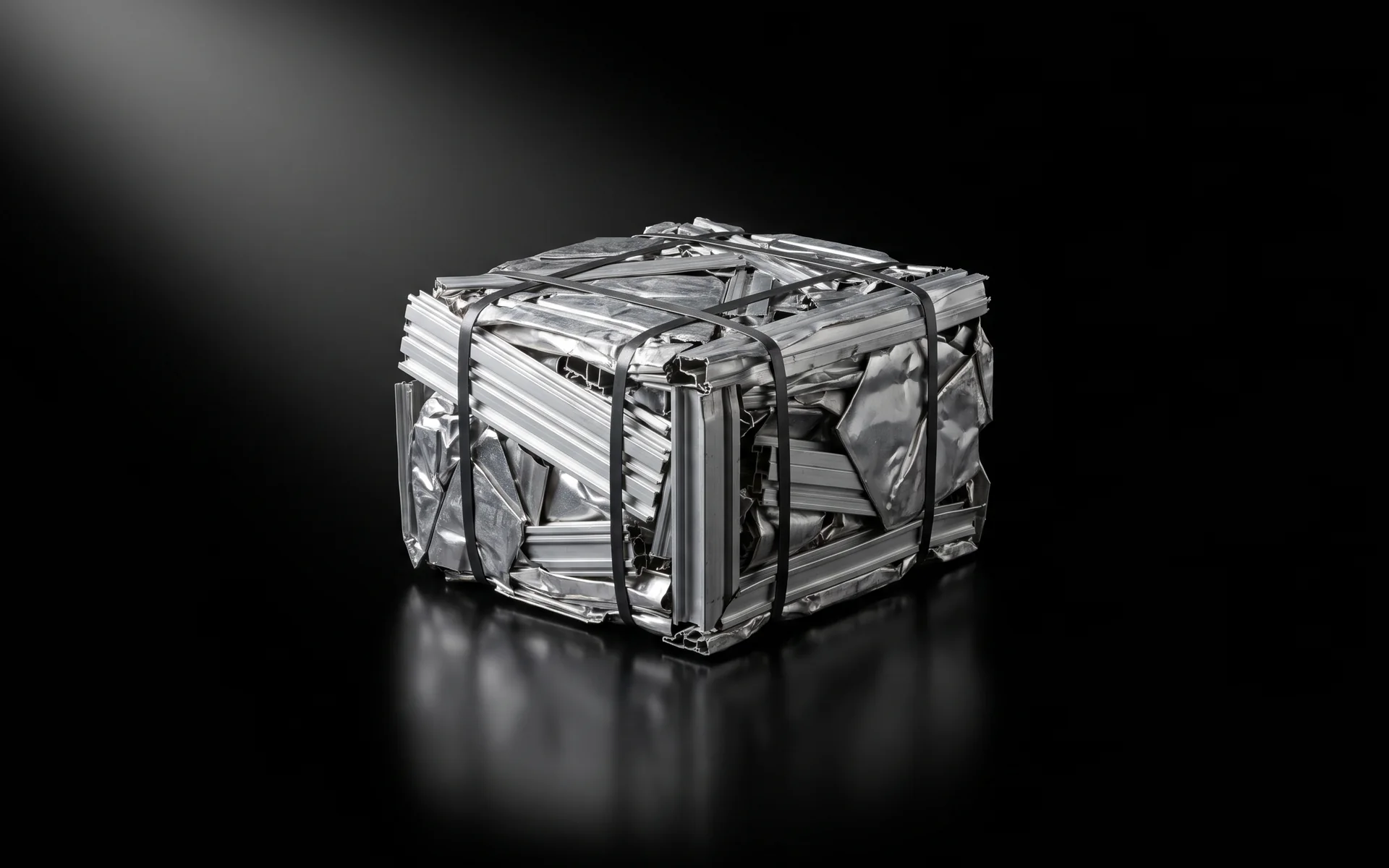 Rendered aluminium bale