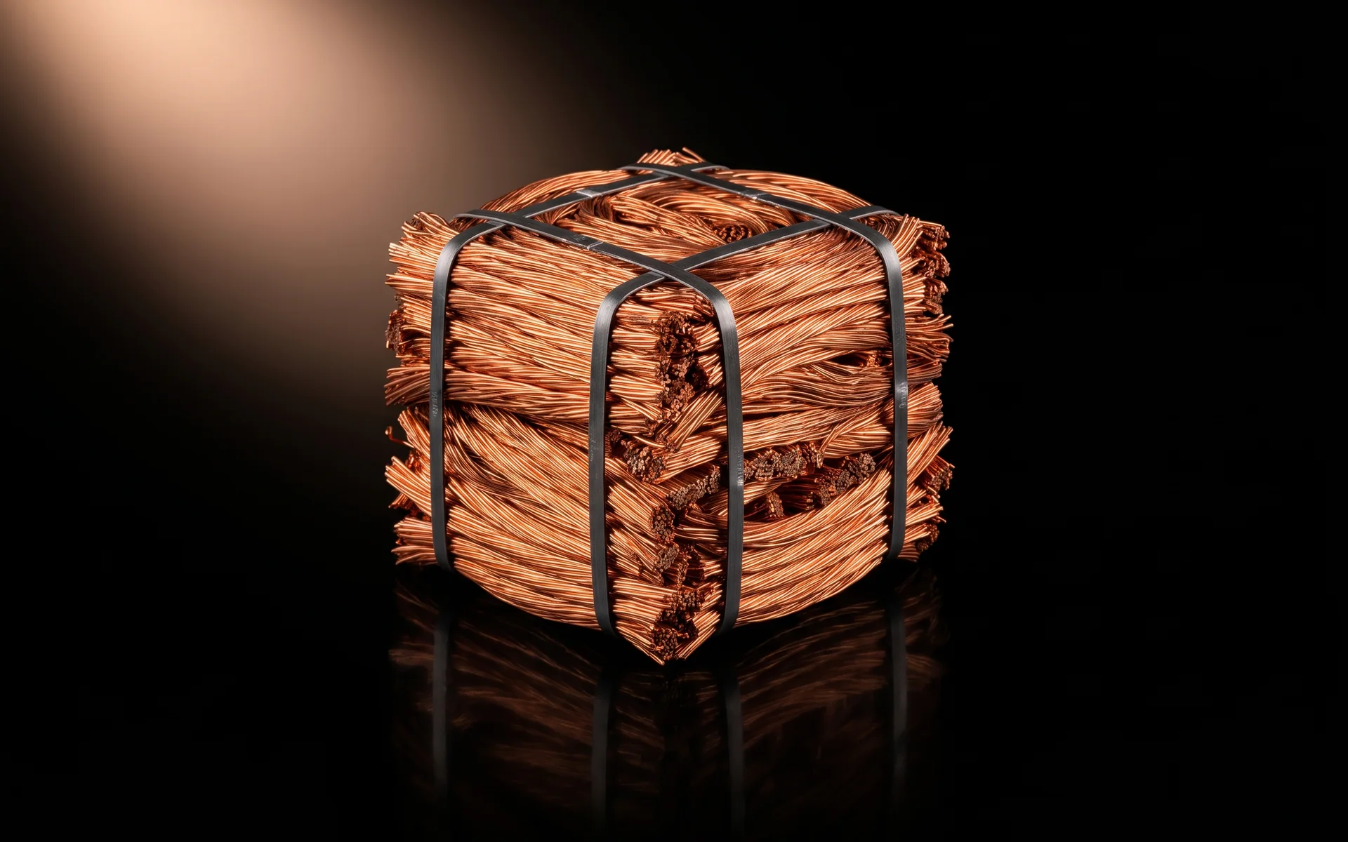 Rendered copper bale